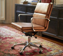 Load image into Gallery viewer, Leather Swivel Desk Chair
