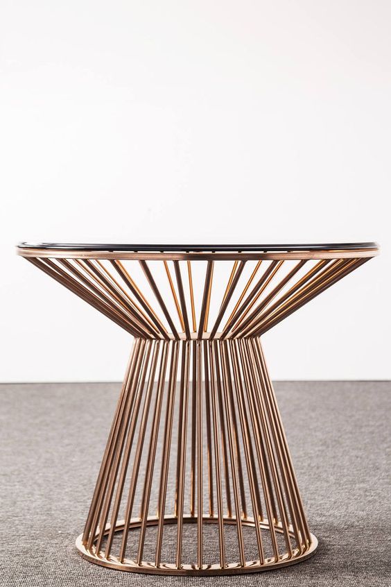 Round Stainless steel Coffee Table