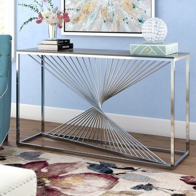 Foyer marble stainless steel console table