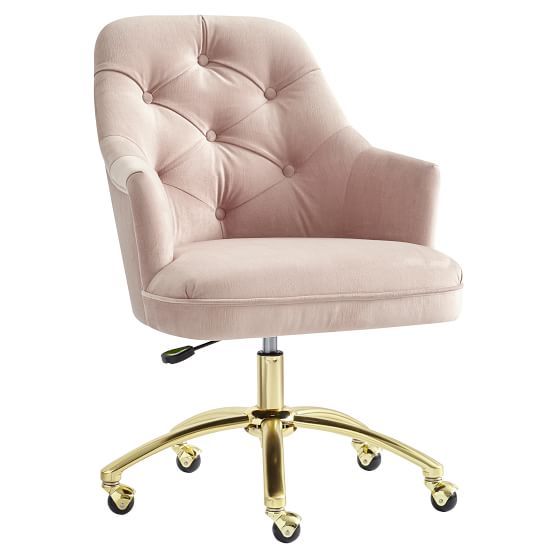 Velvet Tufted Desk Chair