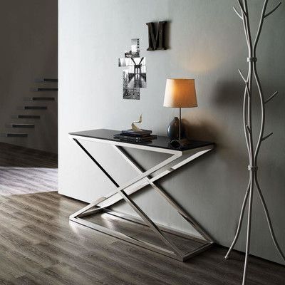 Wade Black stainless console table