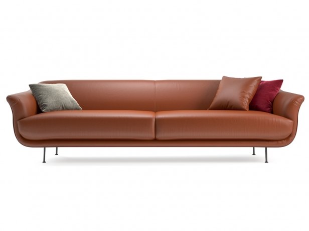 Albeeta 3 seater leather sofa