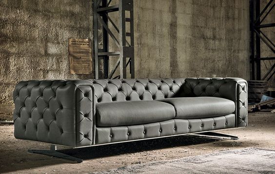 Ingrid 3 leather seater Sofa