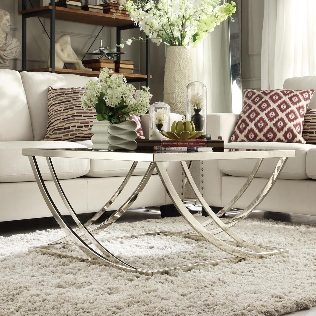 Anson Steel Arch Curved Sculptural Modern Coffee Table