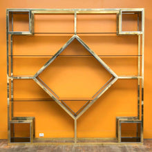 Load image into Gallery viewer, stainless steel brass coated frame bookShelf
