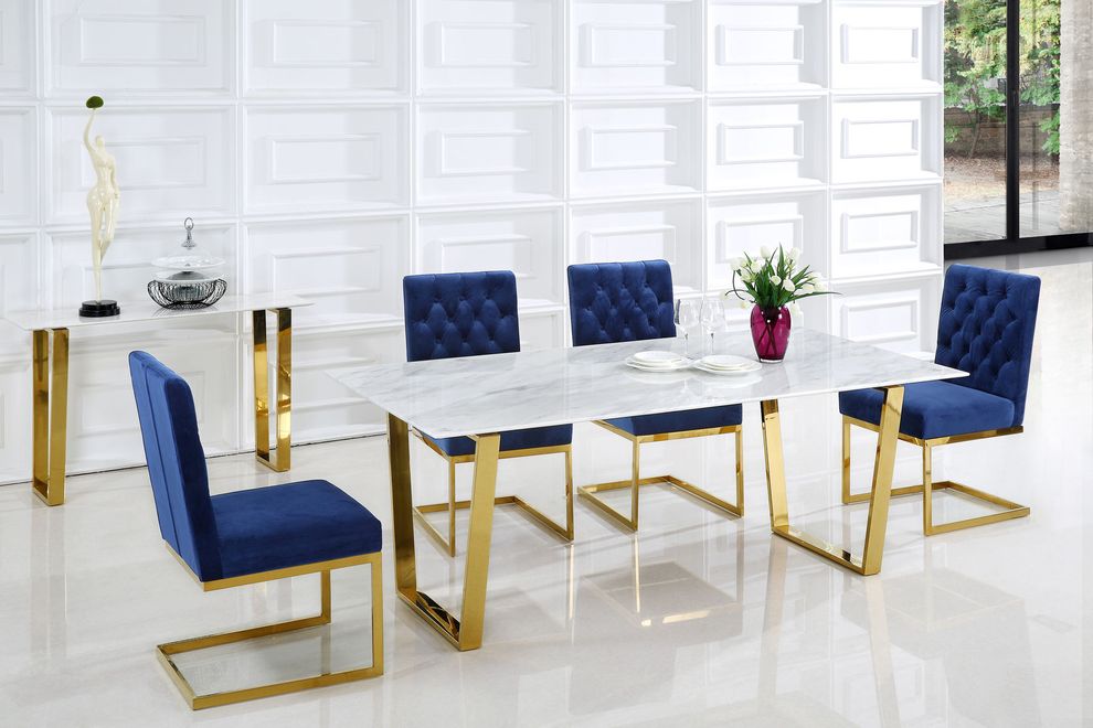 Beige marble Dining table set