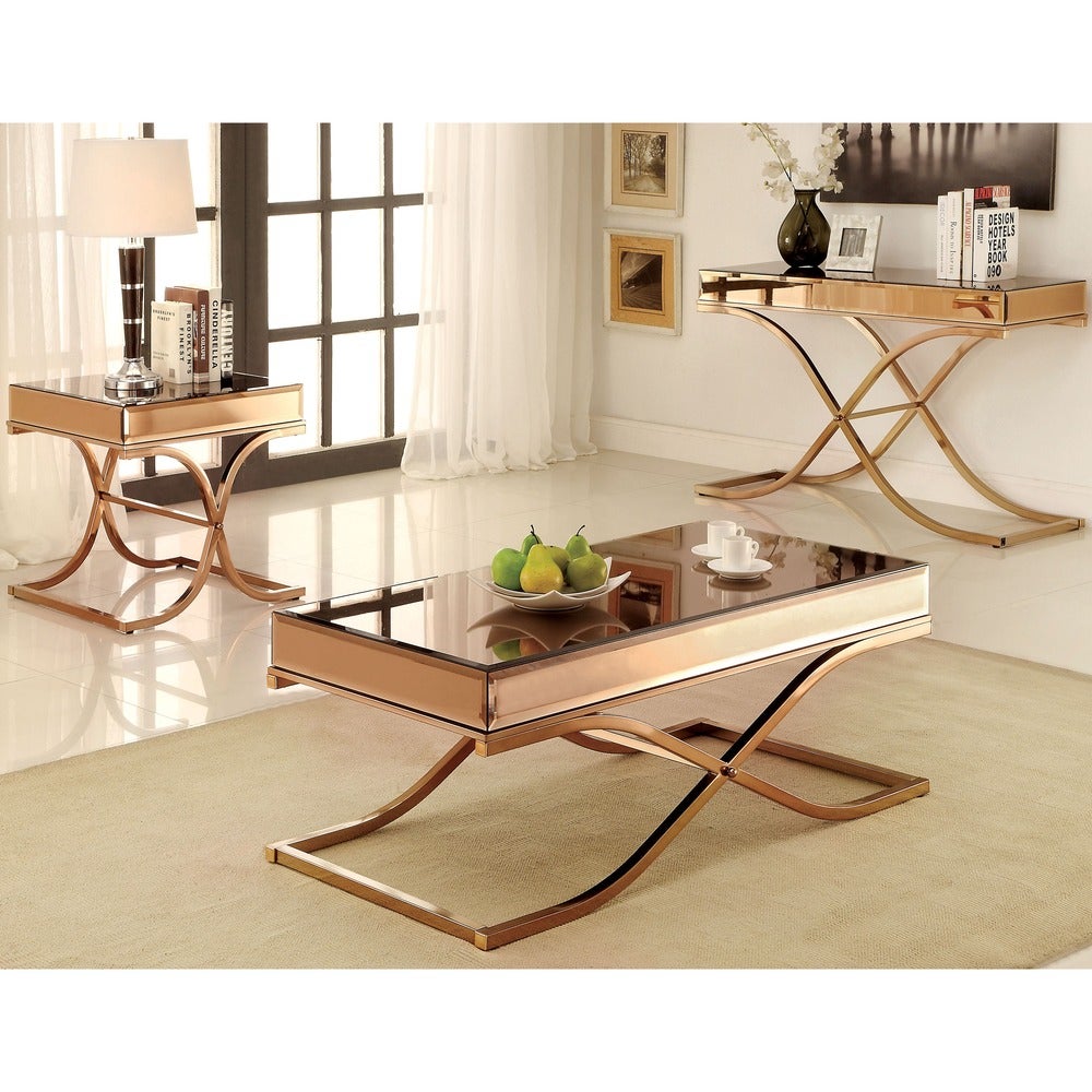 Gold Stainless steel Coffee Table