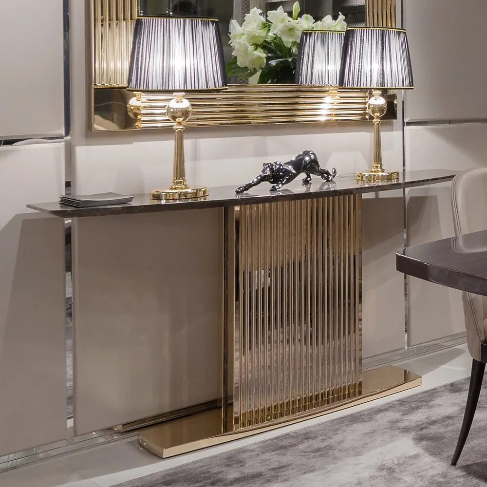 Luxury Stainless steel gold Console