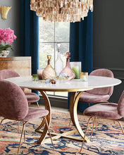 Load image into Gallery viewer, Milo Marble top Dining table with 4 Chair&#39;s
