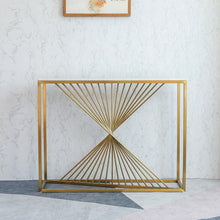 Load image into Gallery viewer, Gold foyer marble stainless steel console table
