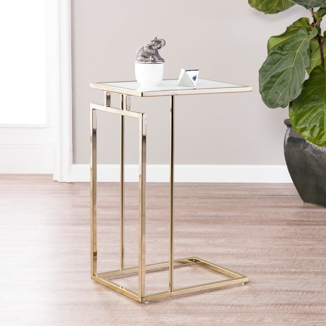 Glass-Topped C-Table