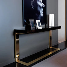 Load image into Gallery viewer, Modern Italian Macassar Veneer Console
