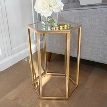 Load image into Gallery viewer, Tamra Glass Top Frame End Table
