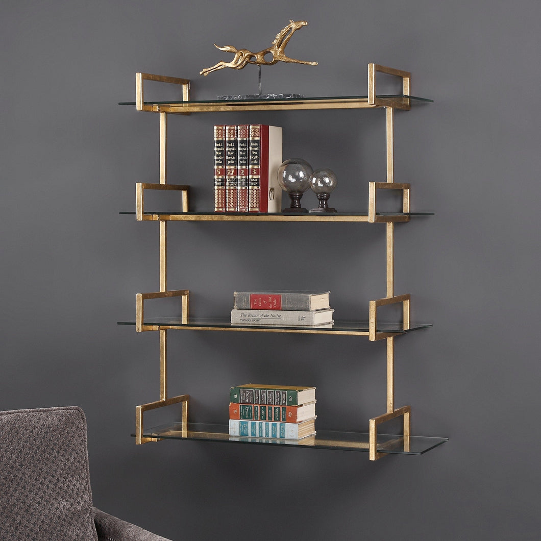 Auley Gold Wall Shelf