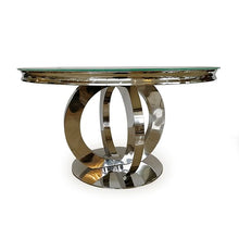 Load image into Gallery viewer, Chintaly Glass Round Table &amp; 4 Chairs
