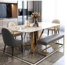 Load image into Gallery viewer, Cameron Dining Set Gold Base Stainless Steel
