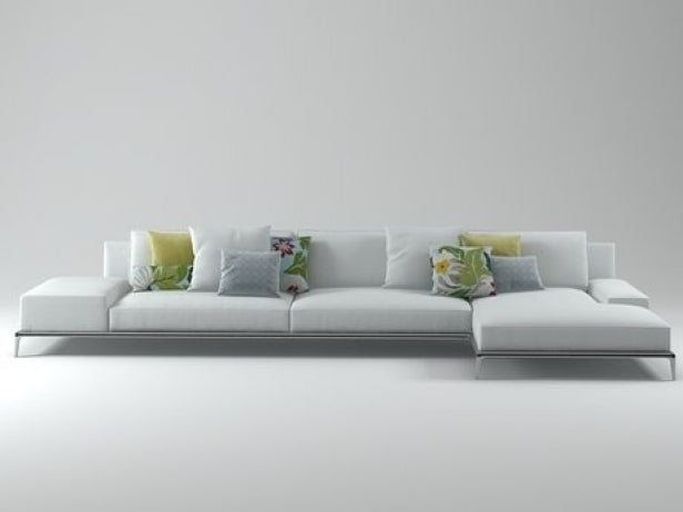 White modern sectional sofa