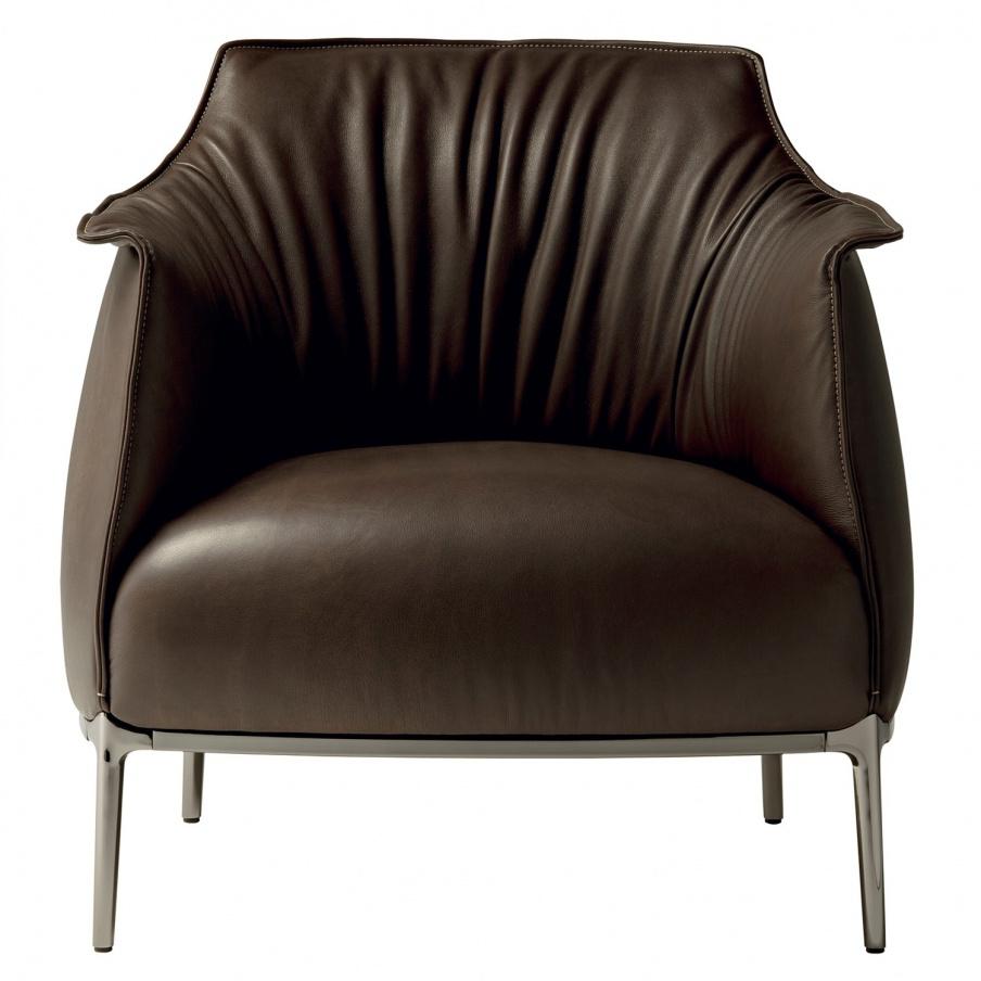 Gianna Brown Leather Arm Chair