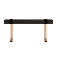 Load image into Gallery viewer, Trish Console Table Stainless Steel in Rose Gold
