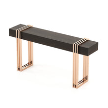 Load image into Gallery viewer, Trish Console Table Stainless Steel in Rose Gold
