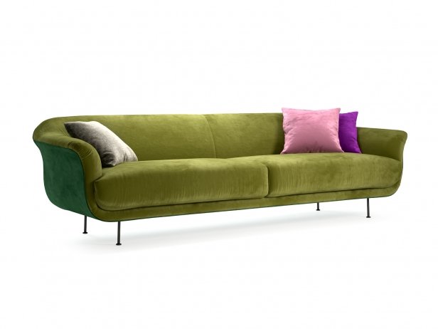 Albeeta 3 seater velvet sofa