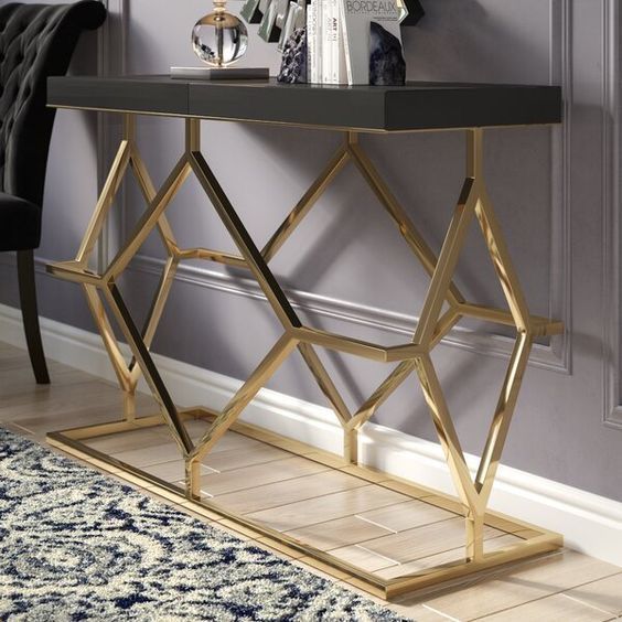 Carone Gold stainless steel console