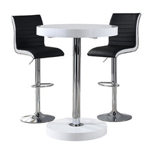 Load image into Gallery viewer, Havana Bar Table In White With 2 Ripple White Bar Stools
