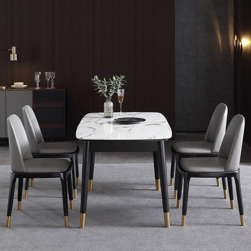 Rectangular Marble Dining Table with 4 chair's