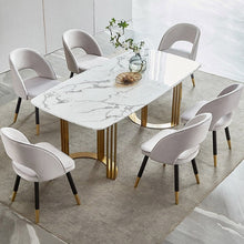 Load image into Gallery viewer, Signature marble dining table with 6 chair&#39;s
