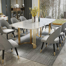 Load image into Gallery viewer, Signature marble dining table with 6 chair&#39;s
