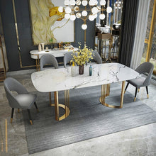 Load image into Gallery viewer, Signature marble dining table with 6 chair&#39;s
