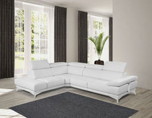 Load image into Gallery viewer, Modern Italian white leather sectional sofa
