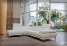 Load image into Gallery viewer, Modern Italian white leather sectional sofa
