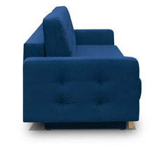 Load image into Gallery viewer, Navy blue fabric sofa
