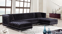 Load image into Gallery viewer, Navy blue/Black sectional sofa
