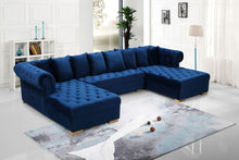 Load image into Gallery viewer, Presley Pink/Navy blue Sectional sofa
