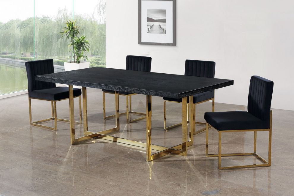 contemporary dining table with four chair's