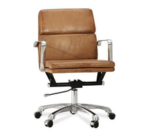 Load image into Gallery viewer, Leather Swivel Desk Chair
