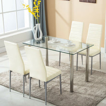 Load image into Gallery viewer, Stainless steel Dining table with 4 chair&#39;s
