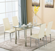 Load image into Gallery viewer, Stainless steel Dining table with 4 chair&#39;s
