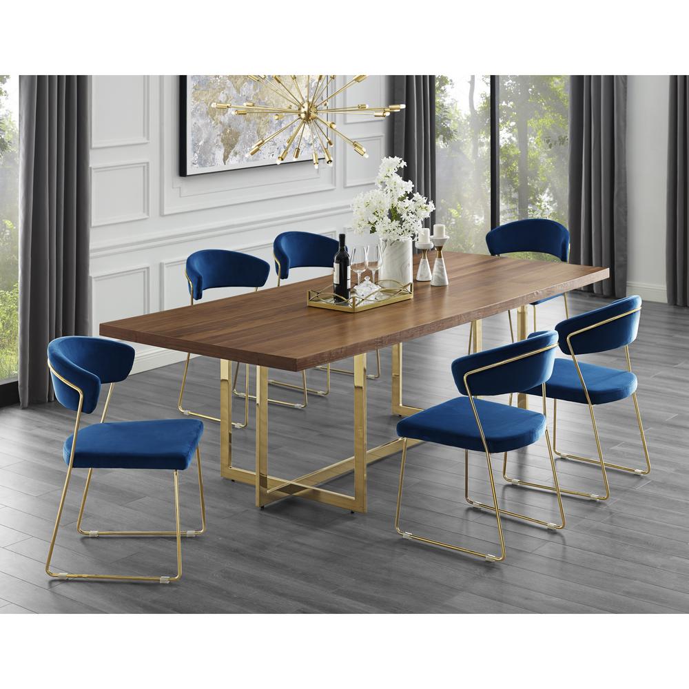 Wood Veneer Dining Table with with 6 chair's