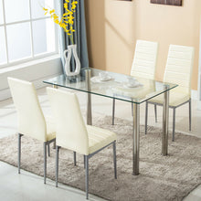 Load image into Gallery viewer, Stainless steel Dining table with 4 chair&#39;s
